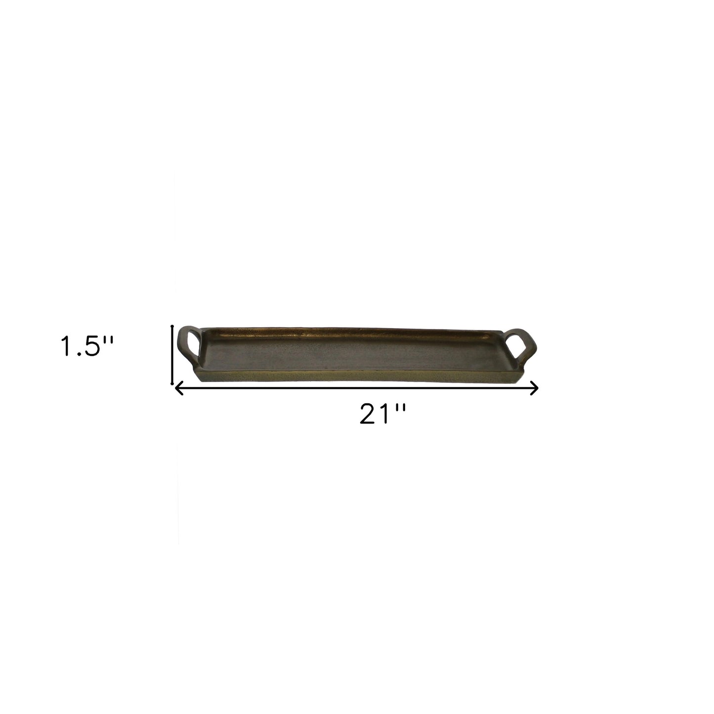 Jumbo Bronze Narrow Rectangular Tray