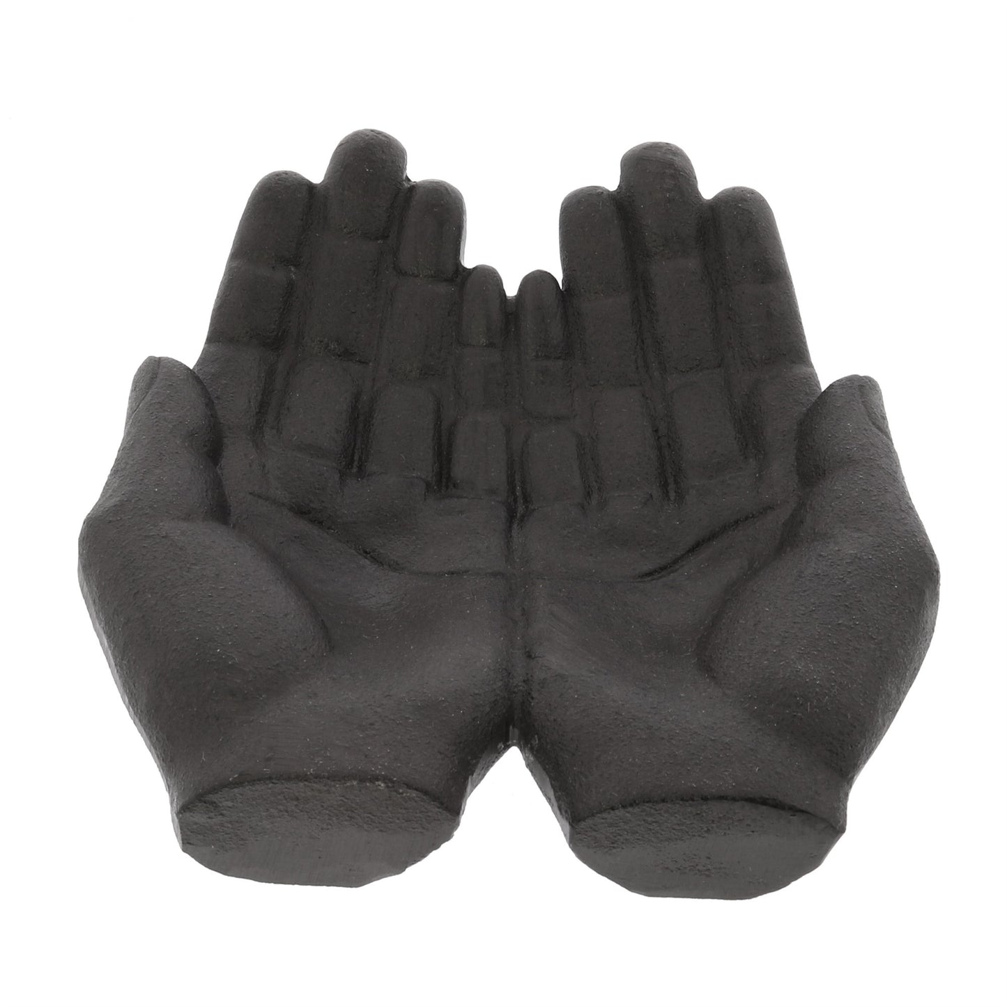 Black Cast Iron Two Hands Decorative Piece