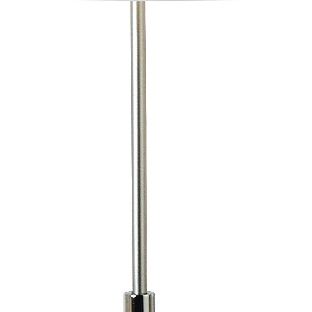 62" Floor Lamp With White Fabric Empire Shade