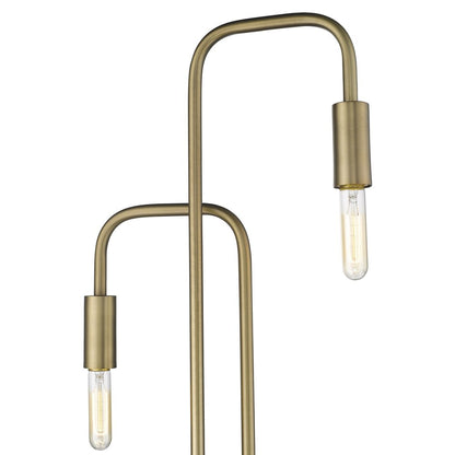 63" Two Light Torchiere Floor Lamp