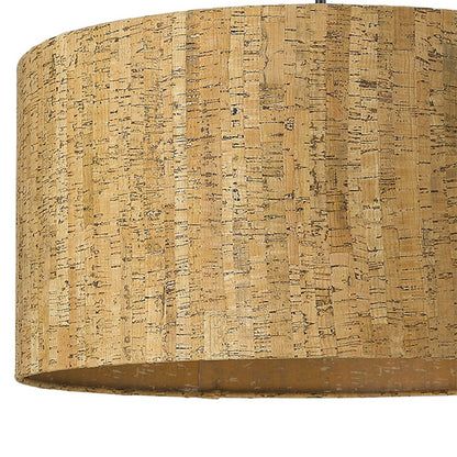 58" Brown And Black Tripod Floor Lamp With Brown Plastic Shade