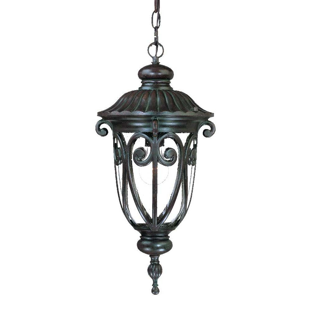 Naples 1-Light Marbelized Mahogany Hanging Light