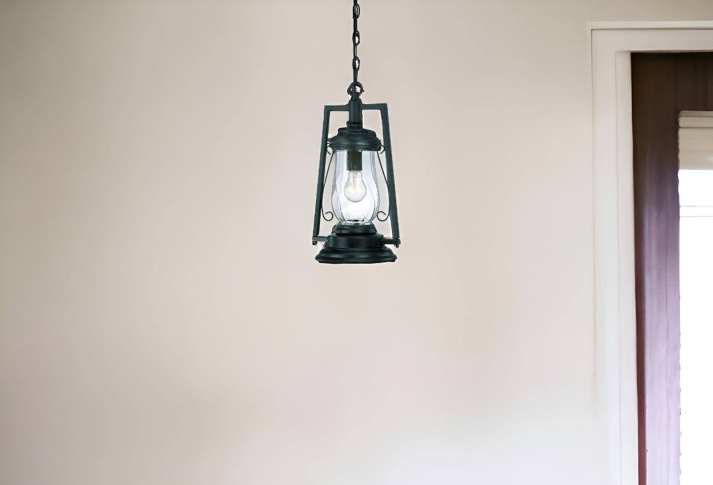 Matte Black Oil Lamp Hanging Light