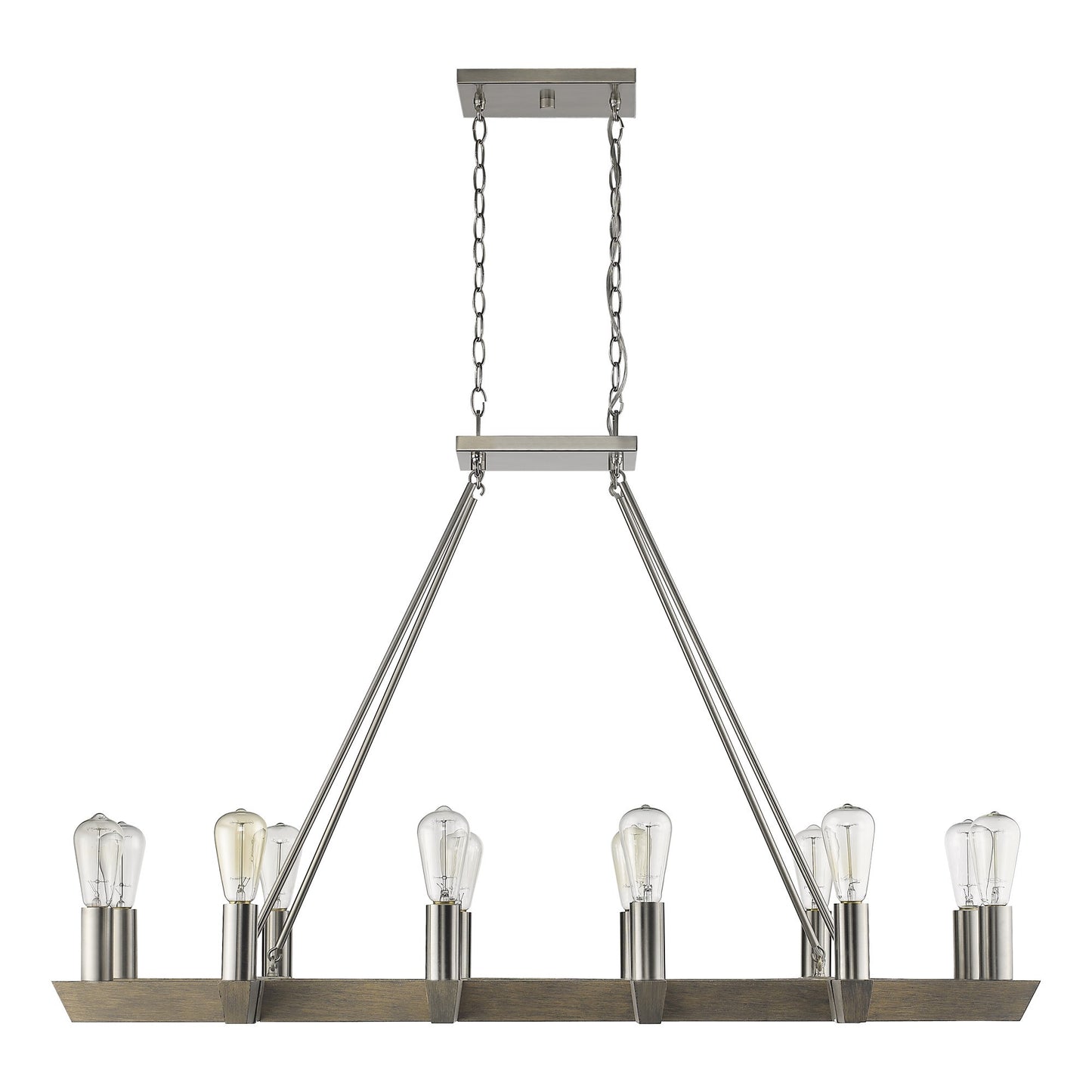 Finnick 12-Light Satin Nickel Chandelier