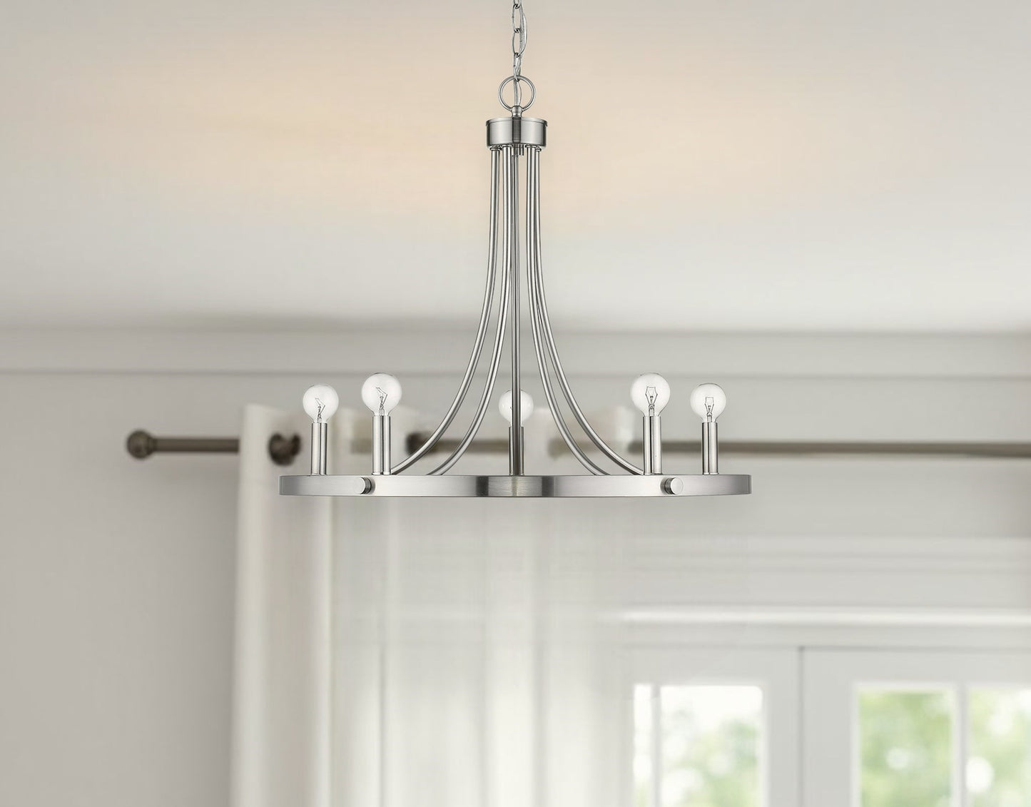 Sawyer 5-Light Satin Nickel Chandelier