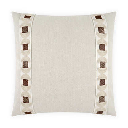 D.V. KAP HOME   24" x 24" Demeter Pillow Global, Farmhouse, Band / Ribbon    - 3981-2424