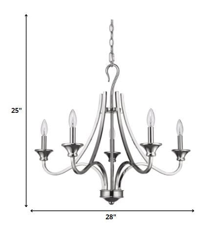 Michelle 5-Light Polished Nickel Chandelier