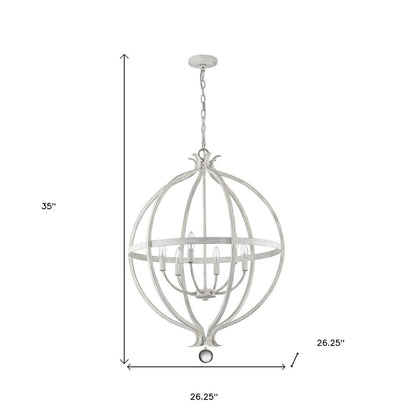 Callie 6-Light Country White Pendant