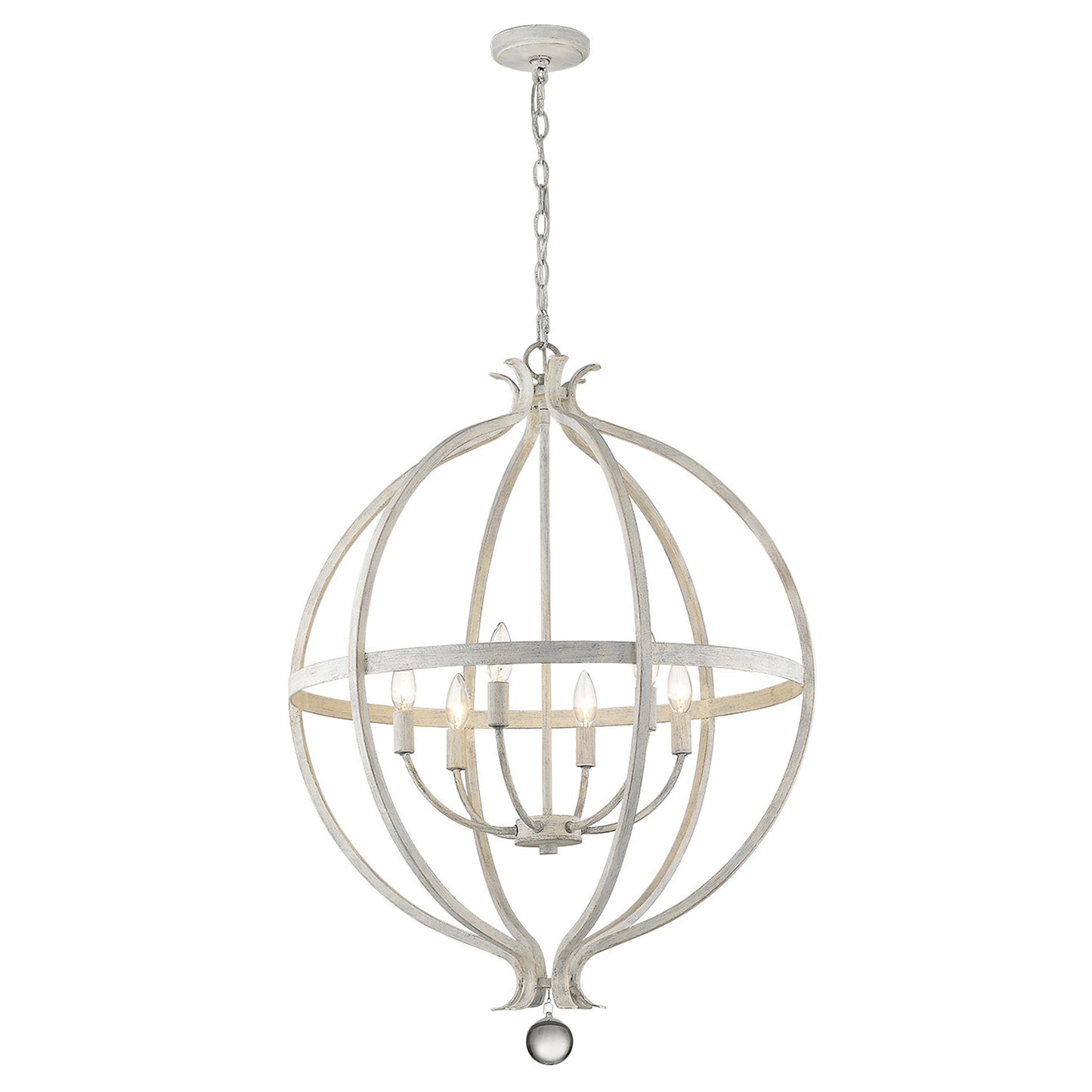 Callie 6-Light Country White Pendant