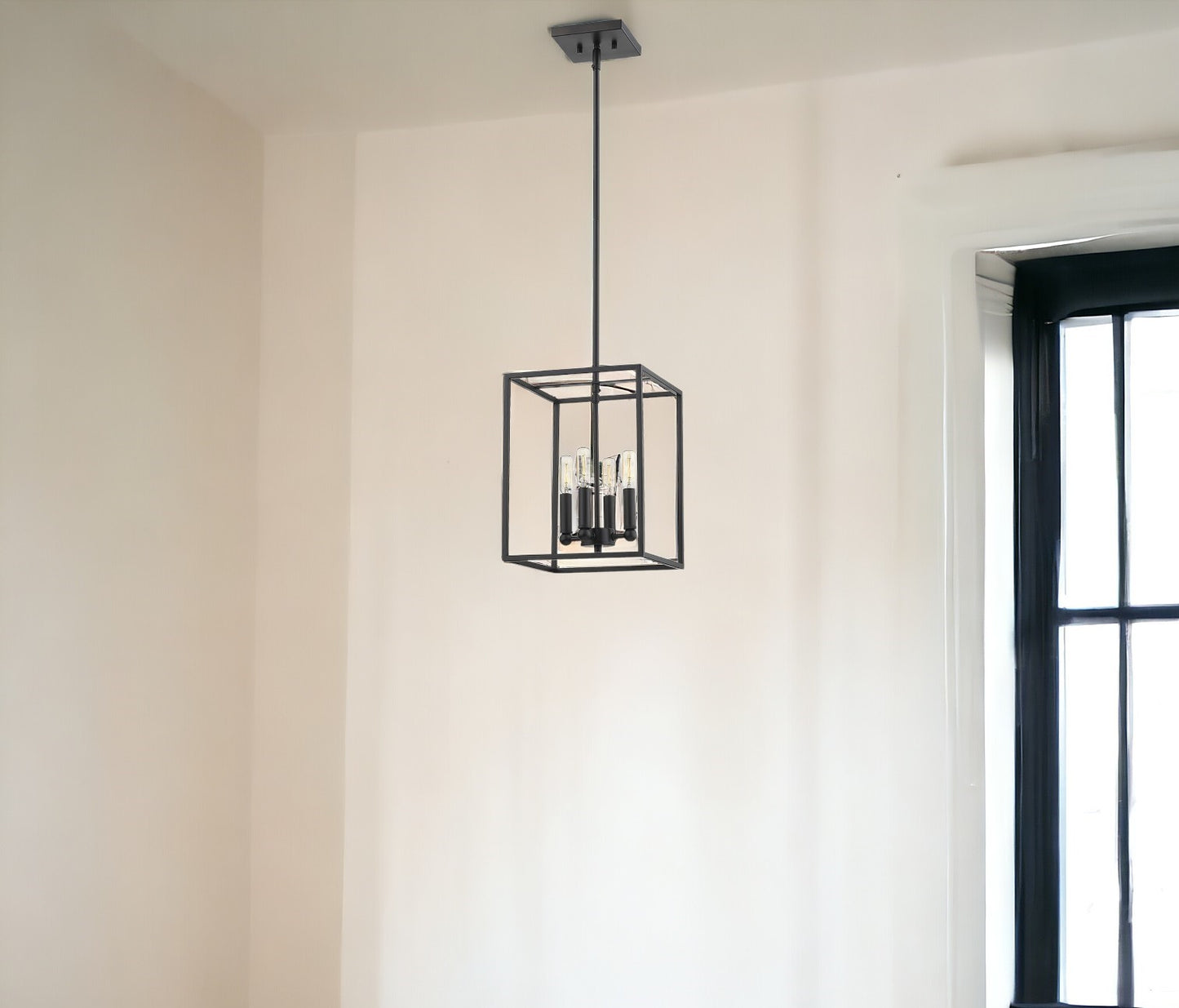 Cobar 4-Light Matte Black Pendant