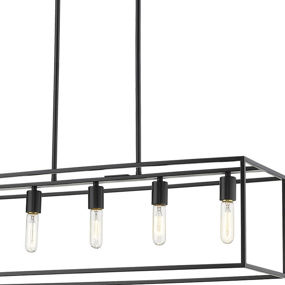 Cobar 5-Light Matte Black Island Pendant