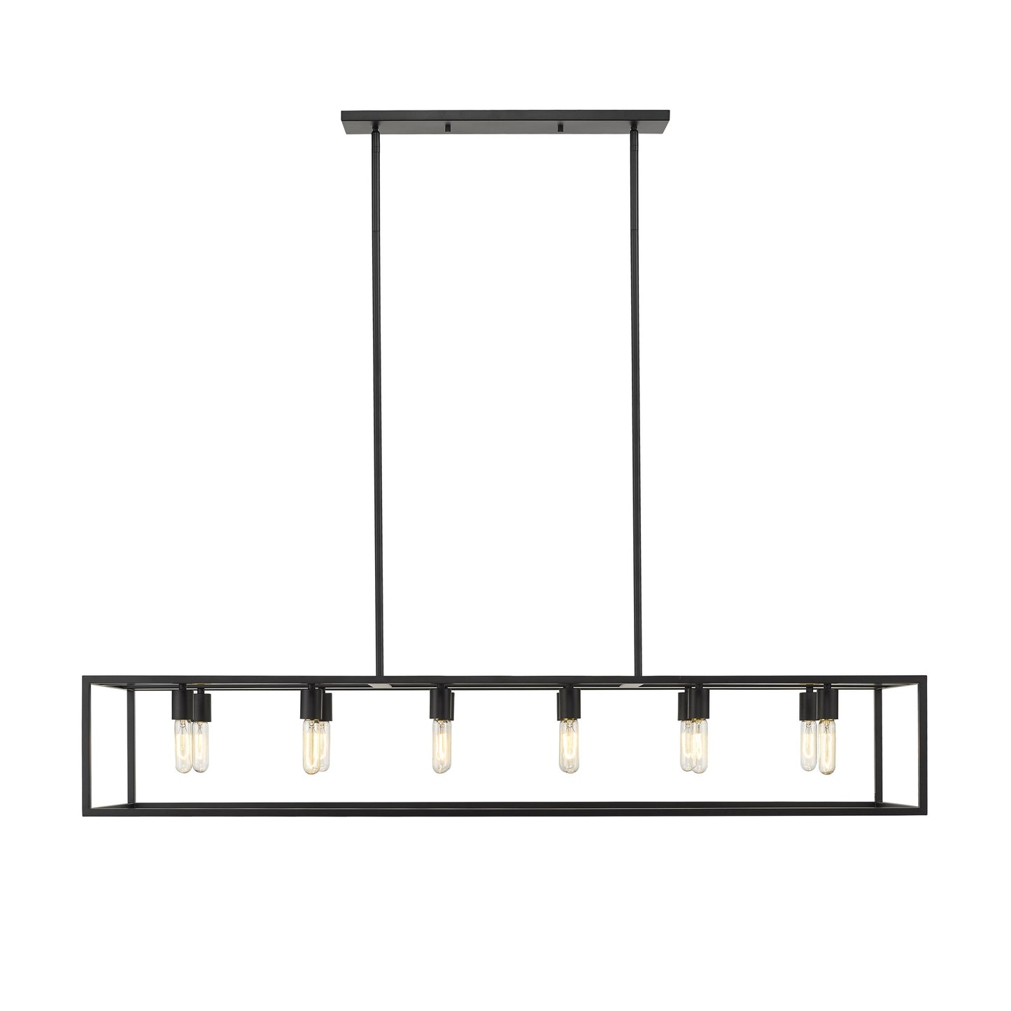 Cobar 12-Light Matte Black Island Pendant