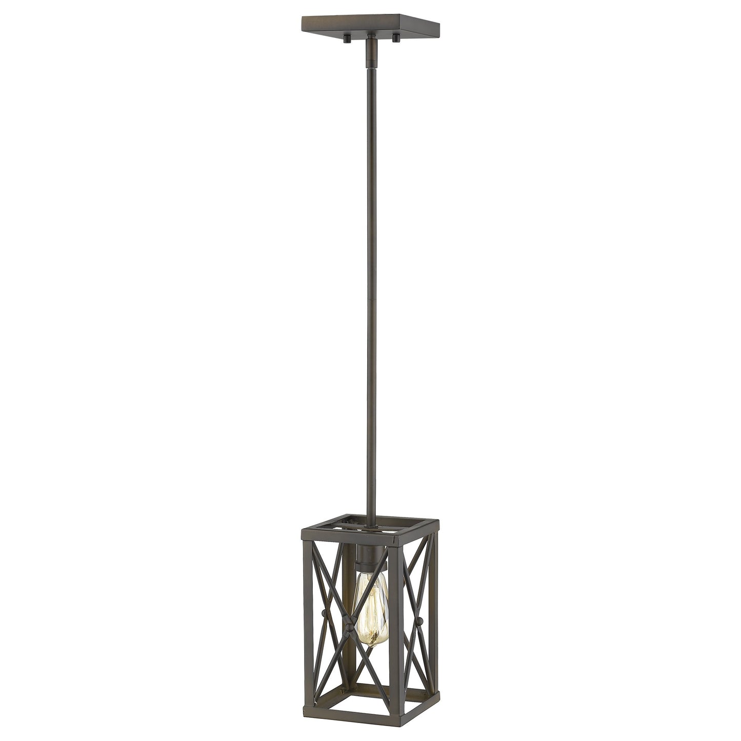 Bronze Metal Geometric Mini Pendant Hanging Light