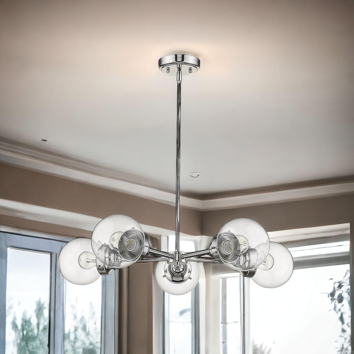 Portsmith 5-Light Polished Nickel Chandelier