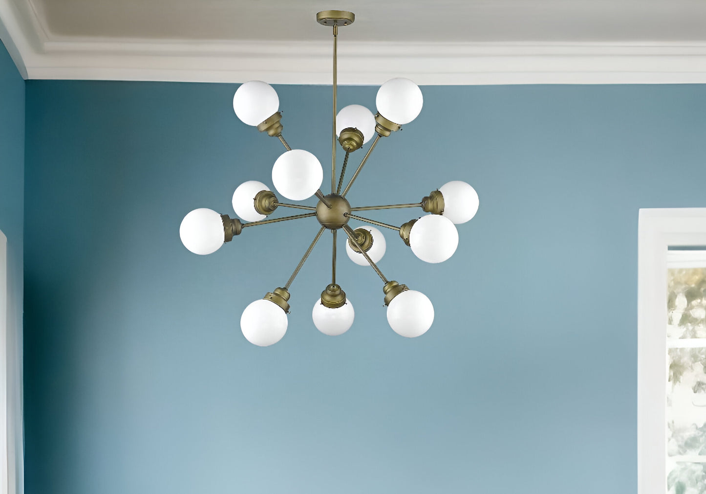 Portsmith 12-Light Raw Brass Chandelier