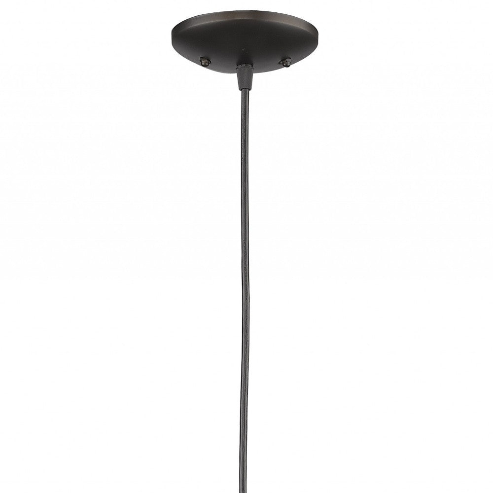 Industrial Brushed Bronze Hanging Light