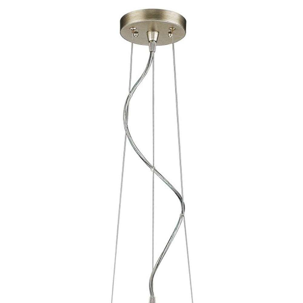 Layla 1-Light Washed Gold Bowl Pendant With Gloss White Interior Shade