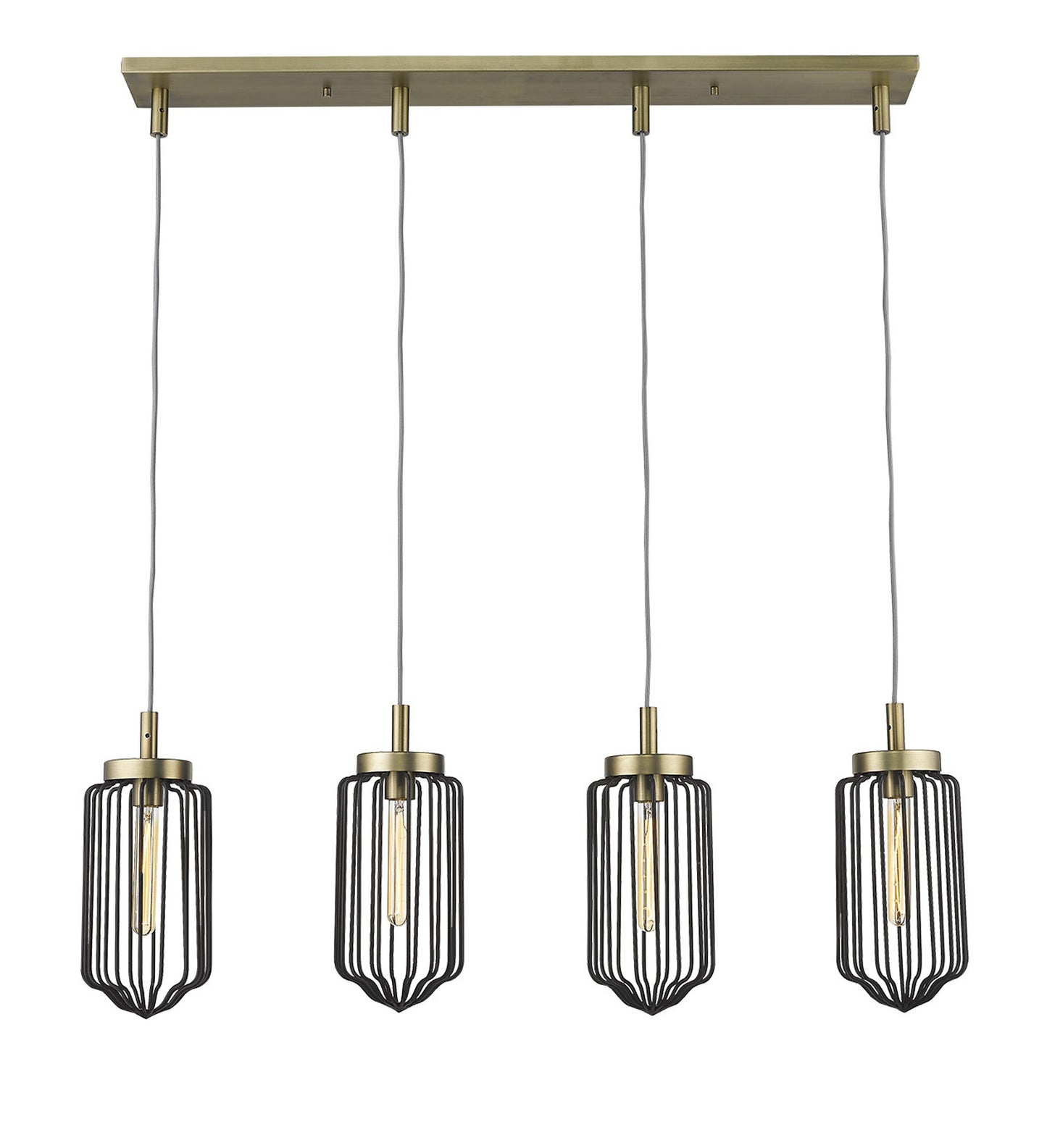 Reece 4-Light Aged Brass Island Pendant