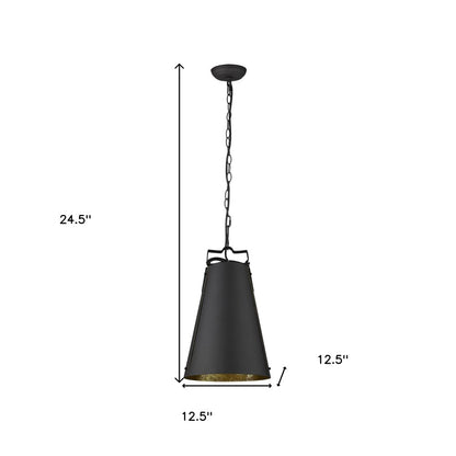 Faza 1-Light Matte Black Pendant