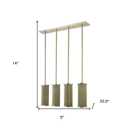 Basetti 4-Light Gold Pendant