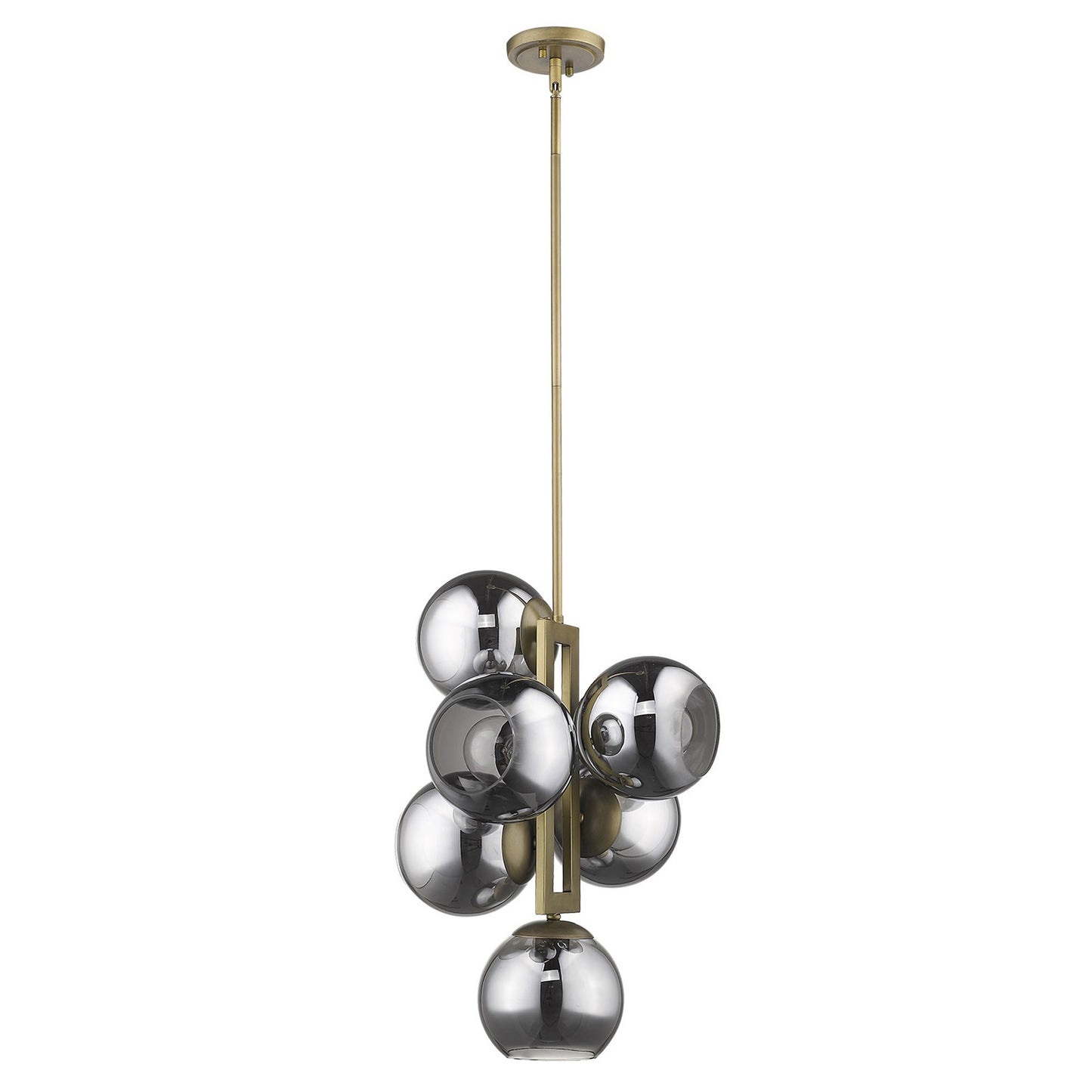 Lunette 6-Light Aged Brass Pendant