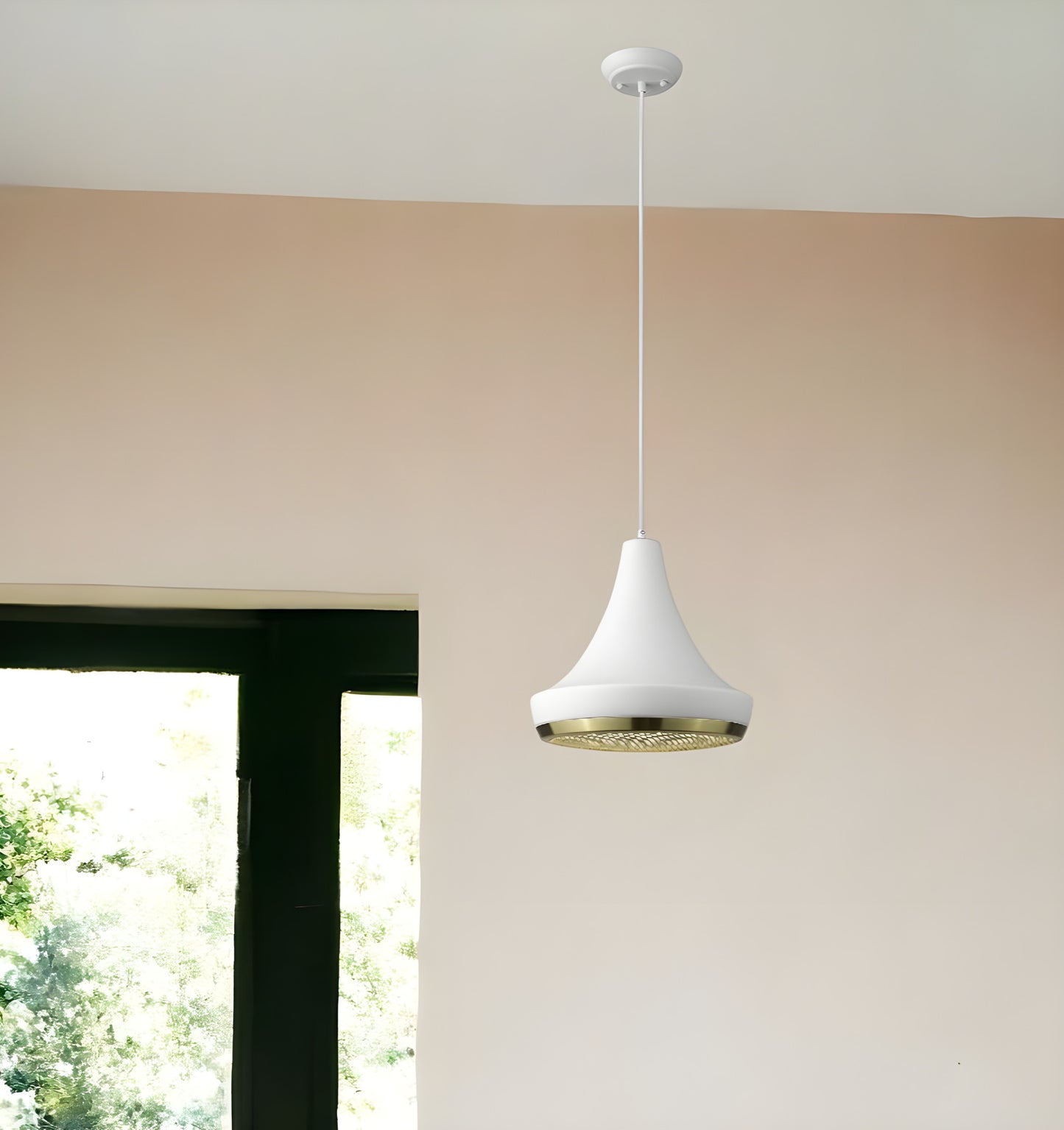 Tholos 1-Light White Pendant