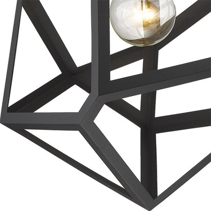 Hedron 1-Light Matte Black Pendant