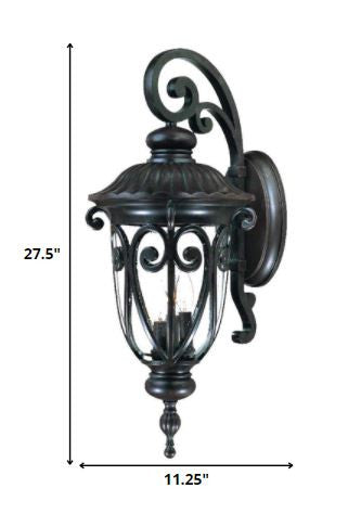 Naples 3-Light Marbelized Mahogany Wall Light