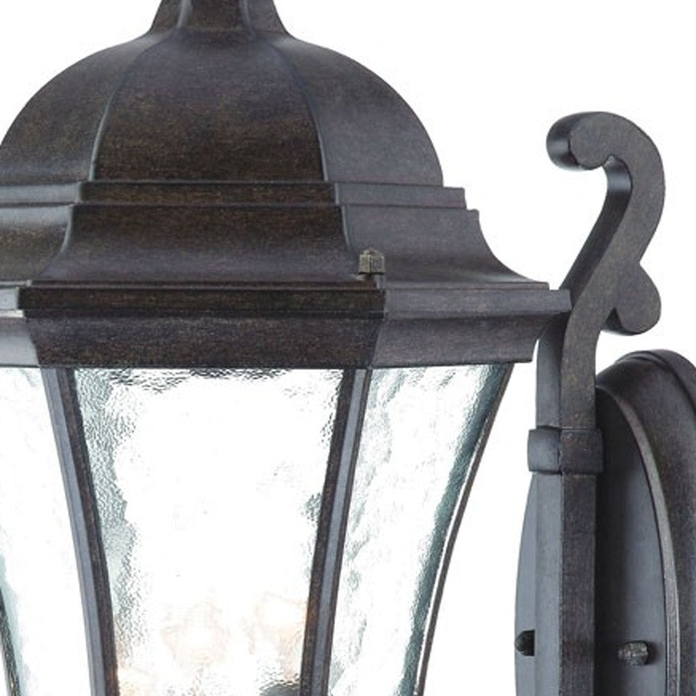 XL Antique Black Tapered Lantern Wall Light