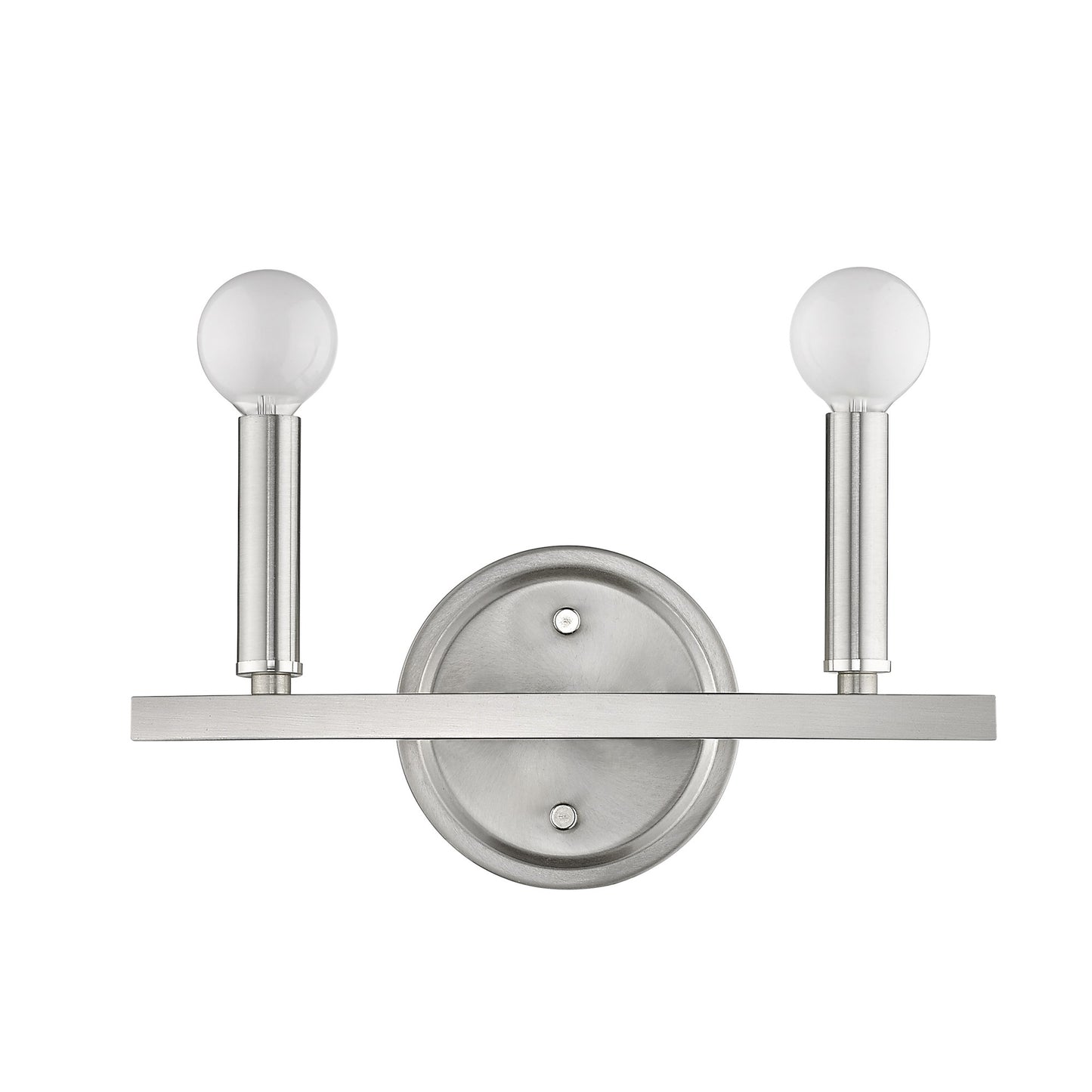 Two Light Silver Wall Sconce