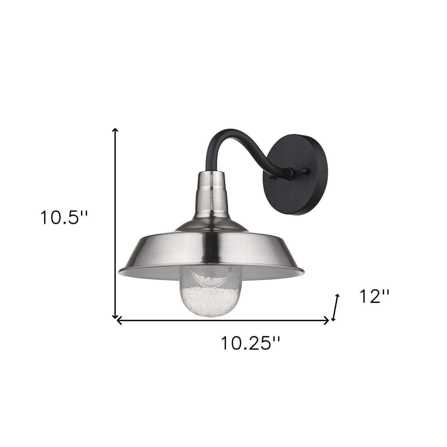 Silver Shallow Plate Shape Wall Light