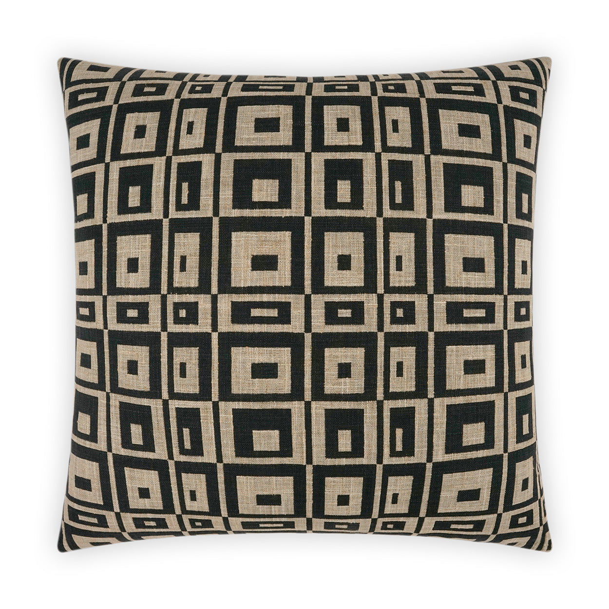 D.V. KAP HOME   24" x 24" Cubic Pillow - Raven Geometric, Modern, Global    - 3985-R-2424
