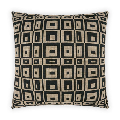 D.V. KAP HOME   24" x 24" Cubic Pillow - Raven Geometric, Modern, Global    - 3985-R-2424