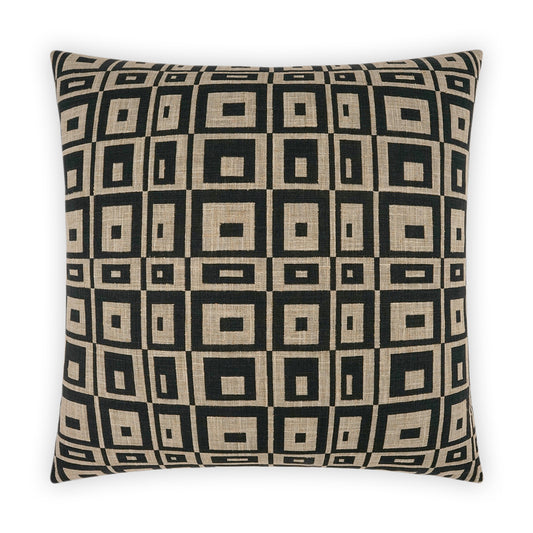 D.V. KAP HOME   24" x 24" Cubic Pillow - Raven Geometric, Modern, Global    - 3985-R-2424