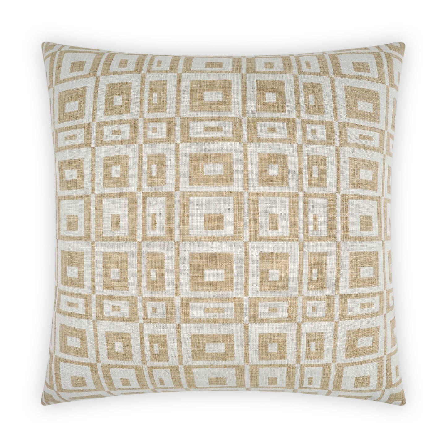 D.V. KAP HOME   24" x 24" Cubic Pillow - White Geometric, Modern, Global    - 3985-W-2424