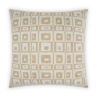 D.V. KAP HOME   24" x 24" Cubic Pillow - White Geometric, Modern, Global    - 3985-W-2424