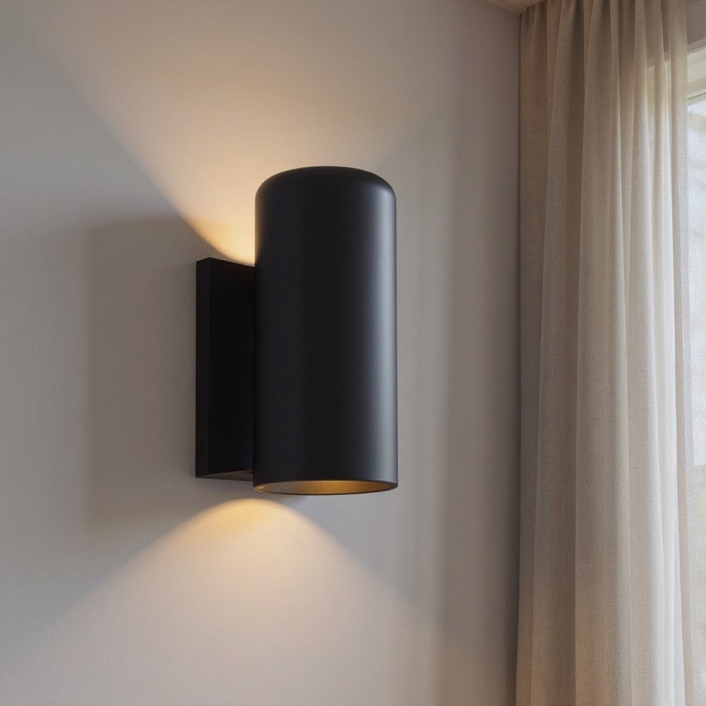 Minimalist Matte Black Wall Sconce