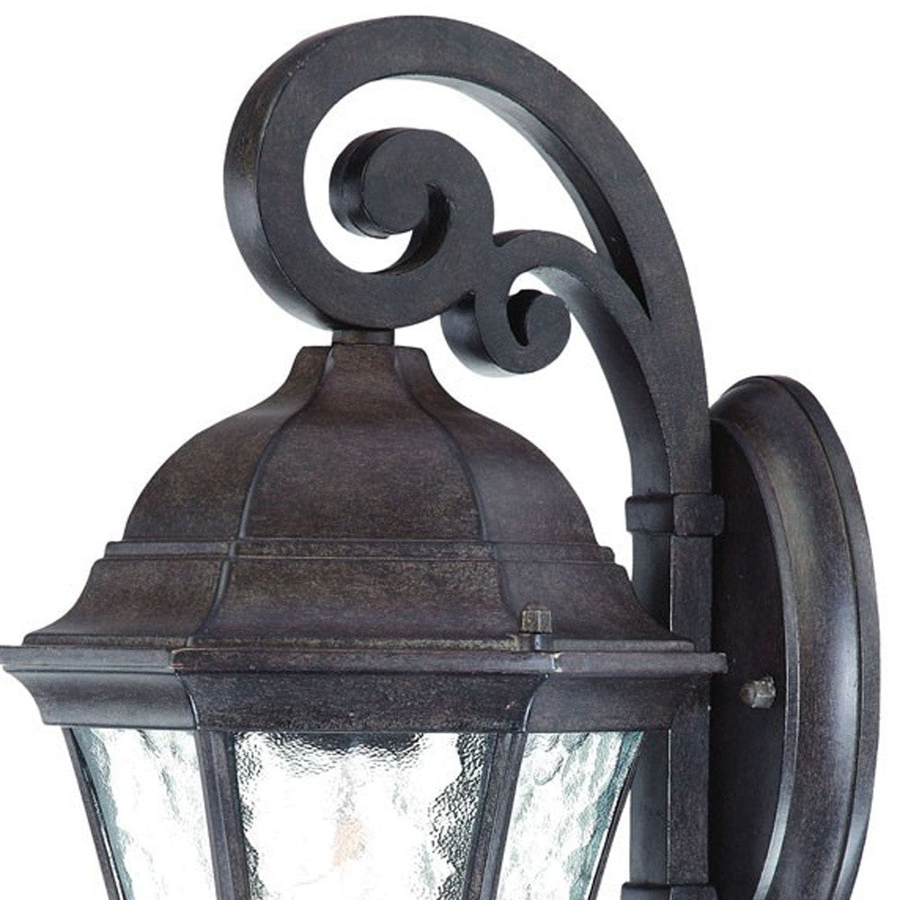 Antique Black Tapered Hanging Lantern Wall Light