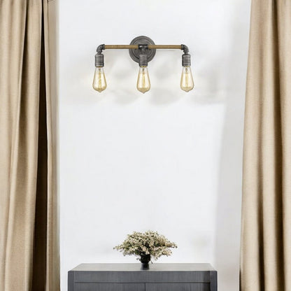 Grayson 3-Light Antique Gray Vanity