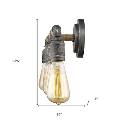 Grayson 5-Light Antique Gray Vanity