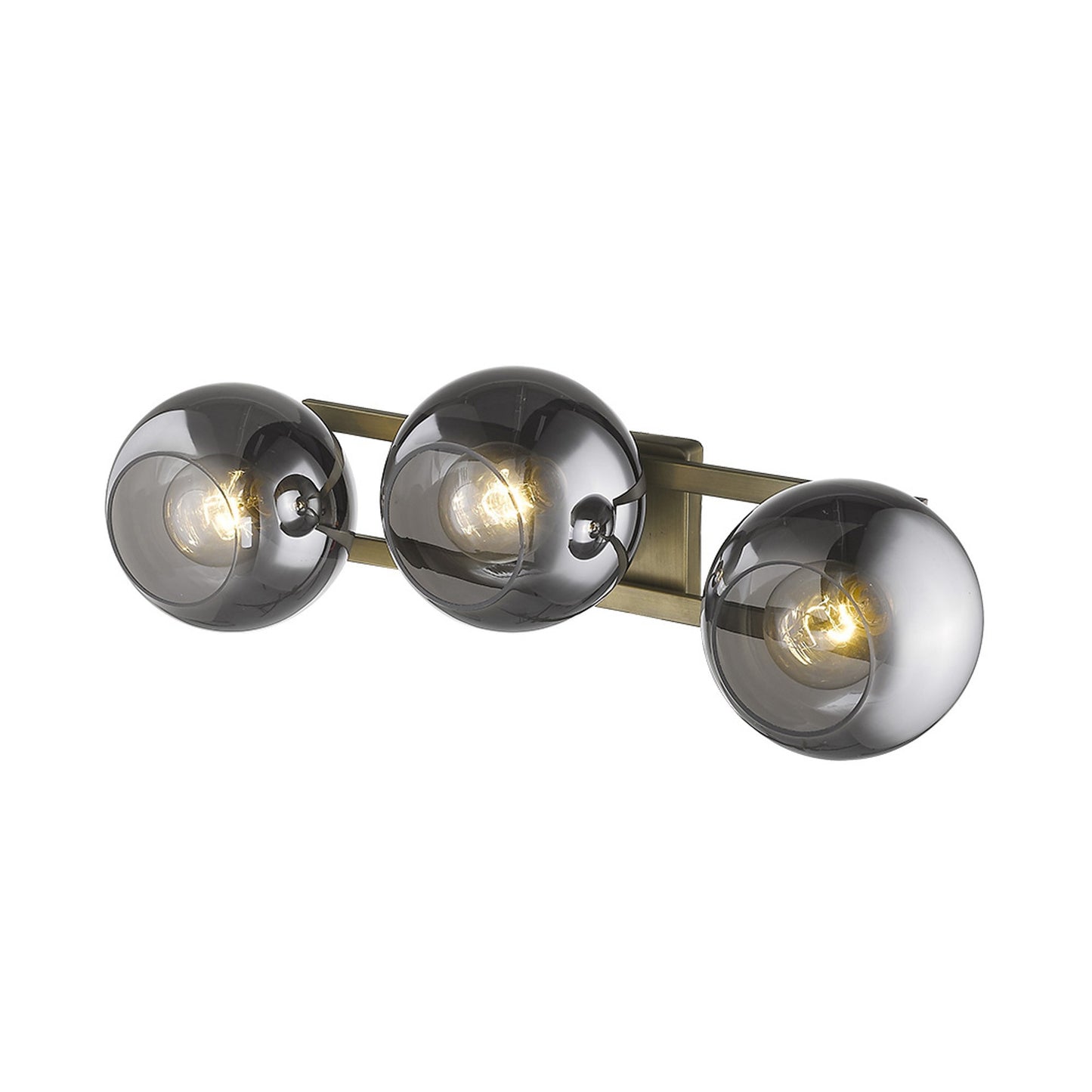 Lunette 3-Light Aged Brass Sconce