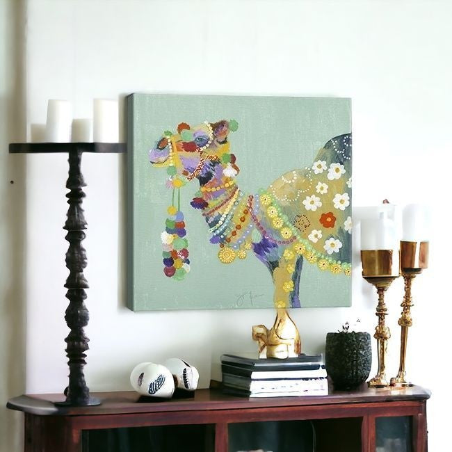 Moroccan Party Camel Unframed Print Wall Art