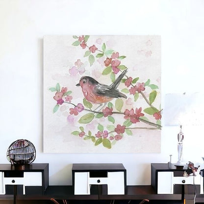 Flower And Bird Unframed Print Wall Art