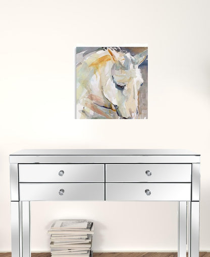 20" x 20" Abstract Watercolor Horse Canvas Wall Art