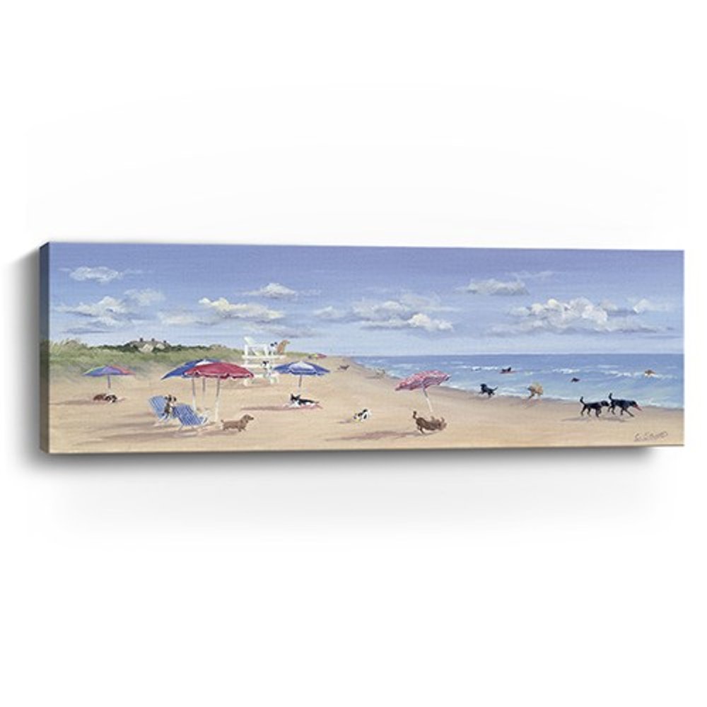 Dogs Rule The Beach Unframed Wall Art