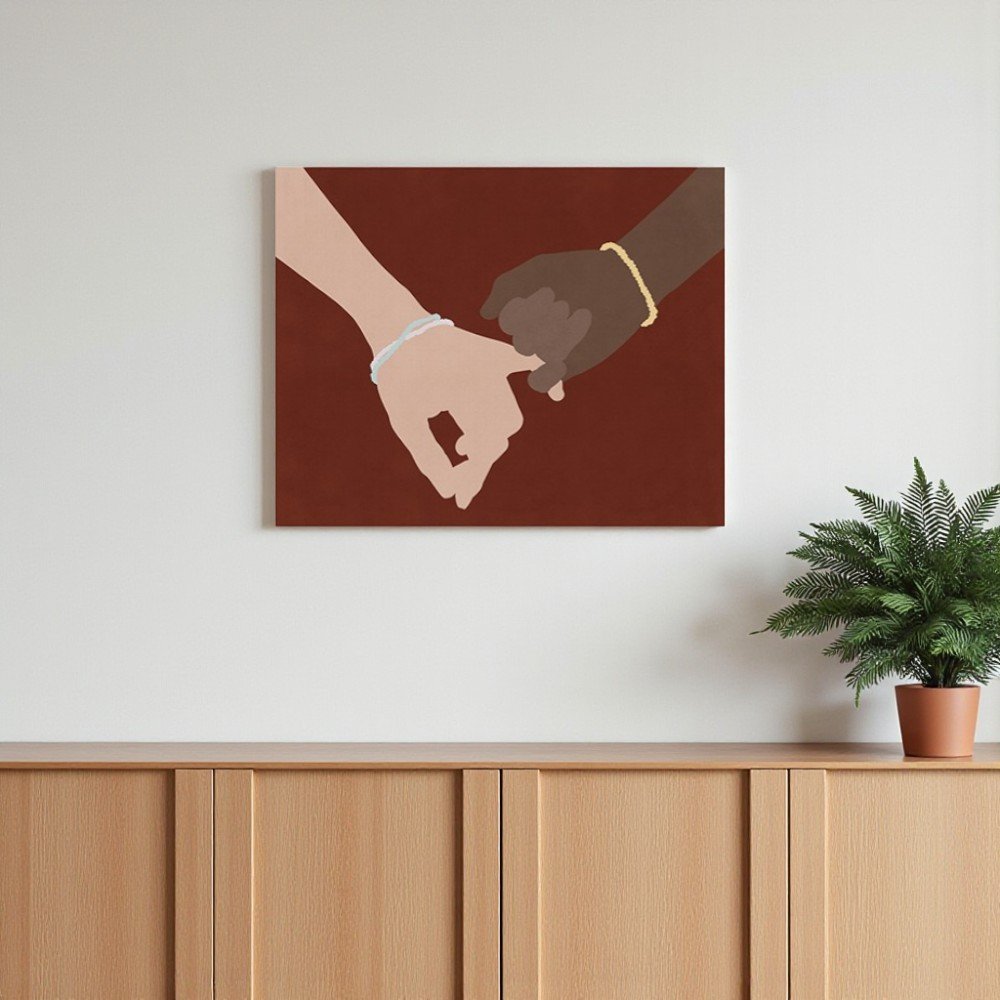 16" x 20" Pinky Swear Friendship Promise Canvas Unframed Wall Art