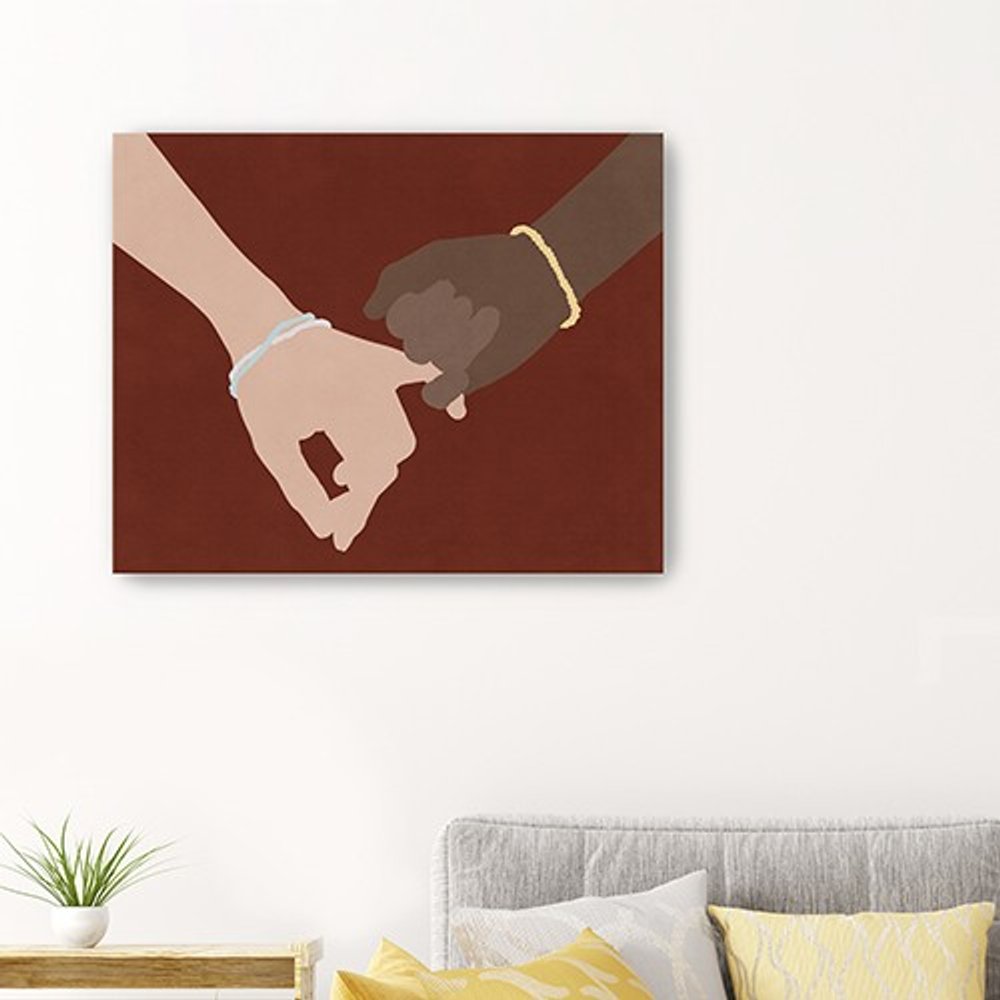 16" x 20" Pinky Swear Friendship Promise Canvas Unframed Wall Art