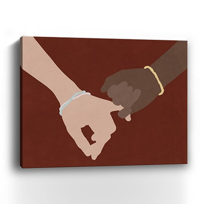 16" x 20" Pinky Swear Friendship Promise Canvas Unframed Wall Art