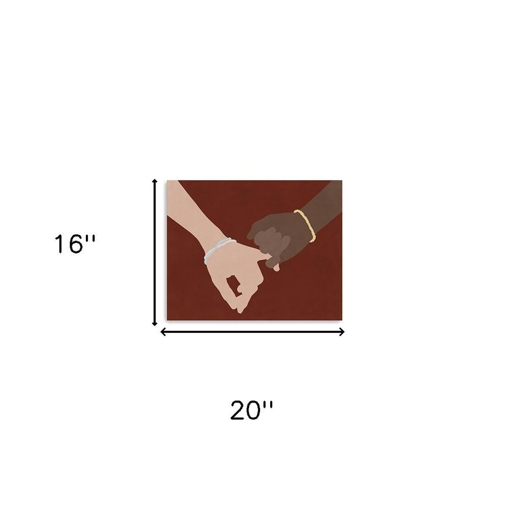16" x 20" Pinky Swear Friendship Promise Canvas Unframed Wall Art