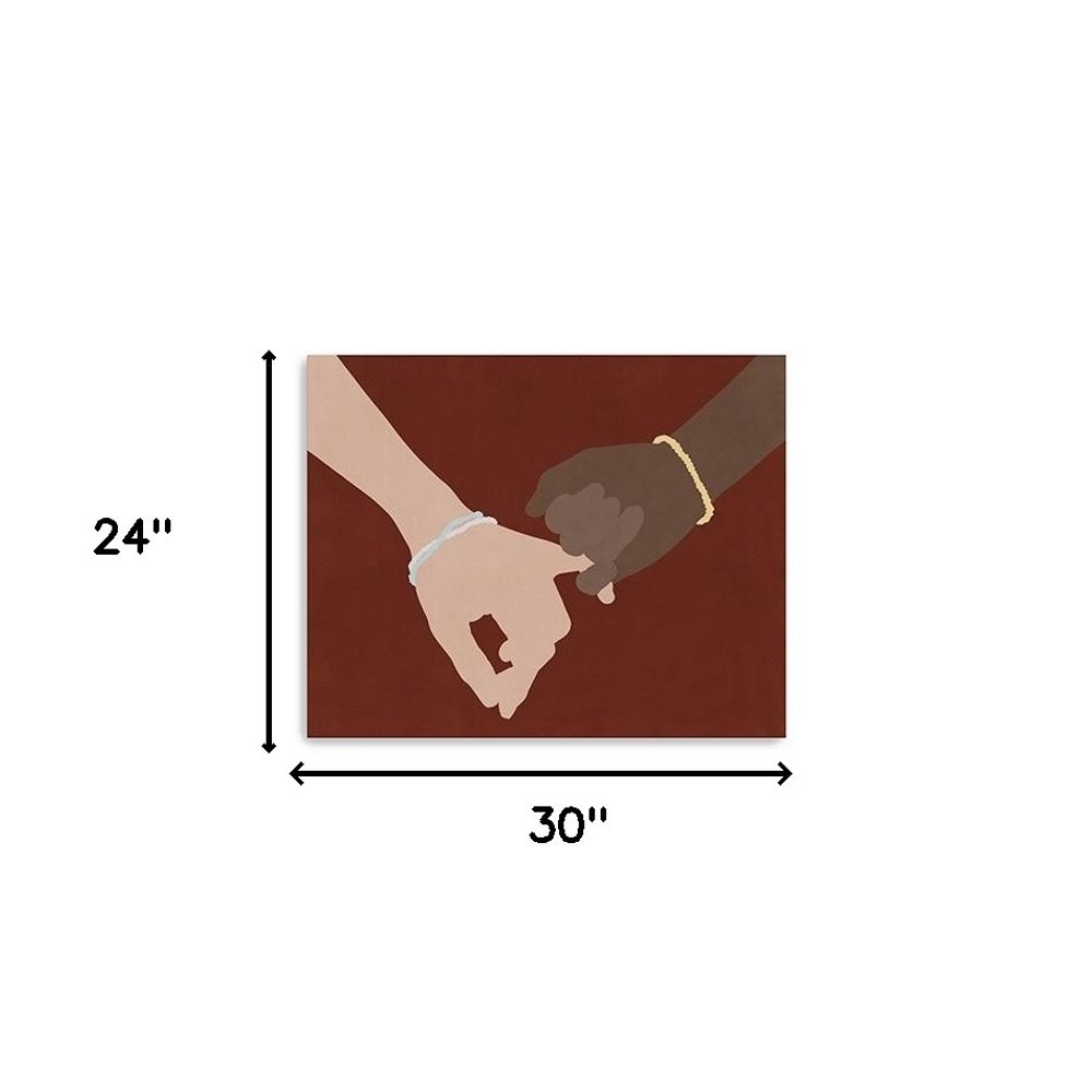16" x 20" Pinky Swear Friendship Promise Canvas Unframed Wall Art